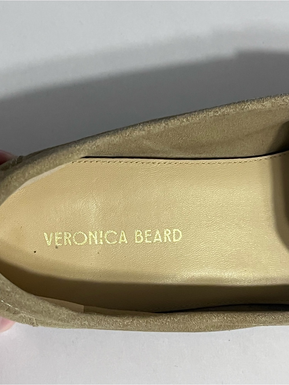 Veronica Beard Penny Flats Suede Loafer Sand Beige 8.5 - Picture 8 of 11